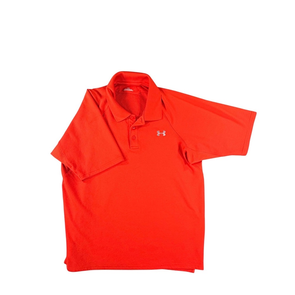 Nike Golf Dri Fit Polo Shirt Mens XL Orange Performance Short Sleeve Athletic